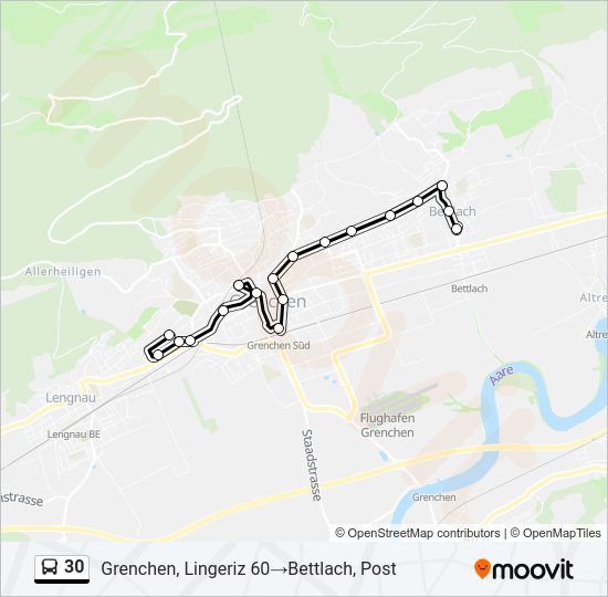 30 Bus Line Map