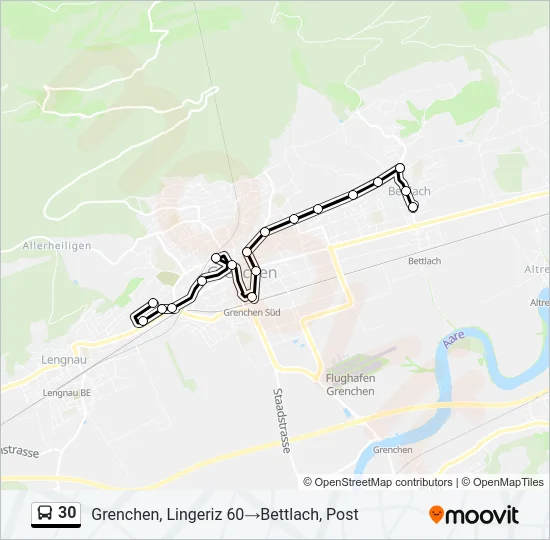 30 Bus Line Map