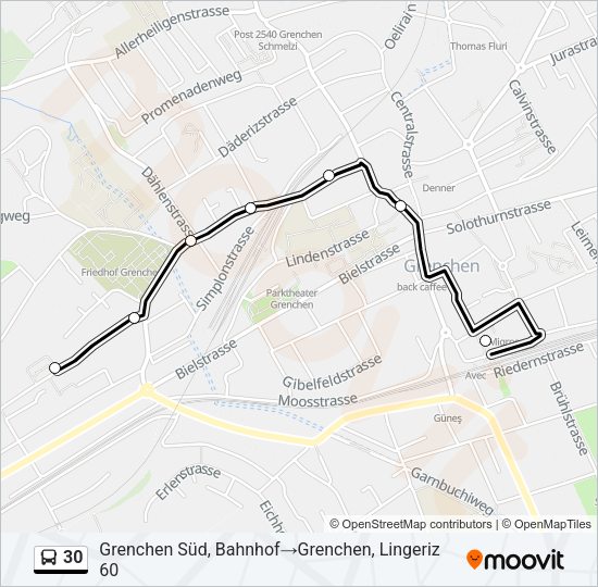 30 Bus Line Map