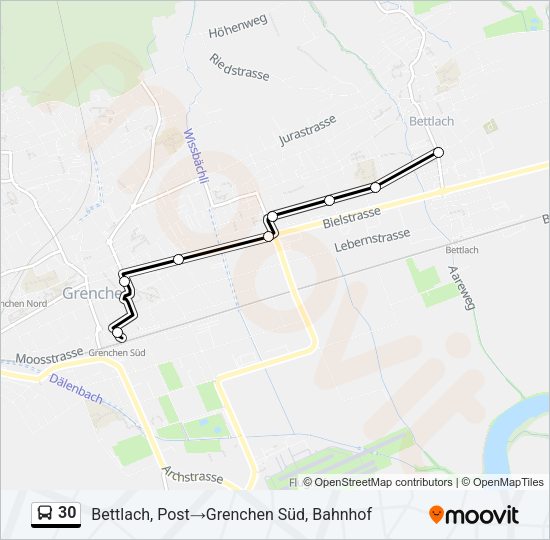 30 Bus Line Map