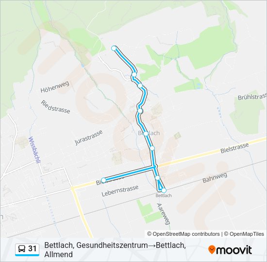 31 Bus Line Map