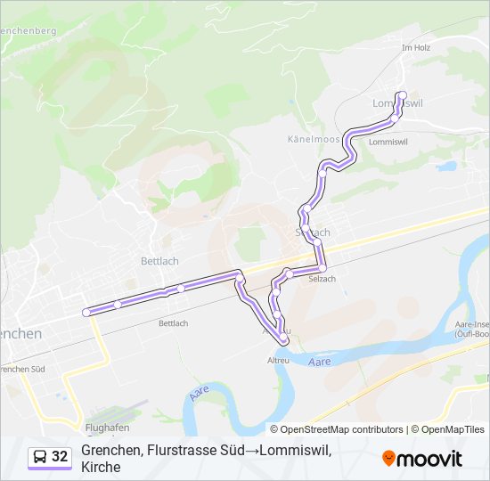 32 Bus Line Map