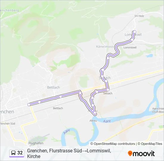 32 Bus Line Map