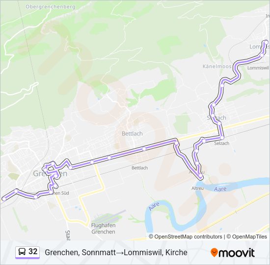 32 Bus Line Map