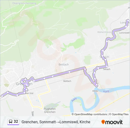 32 Bus Line Map