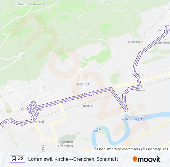 32 Bus Line Map