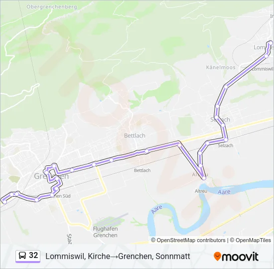 32 Bus Line Map