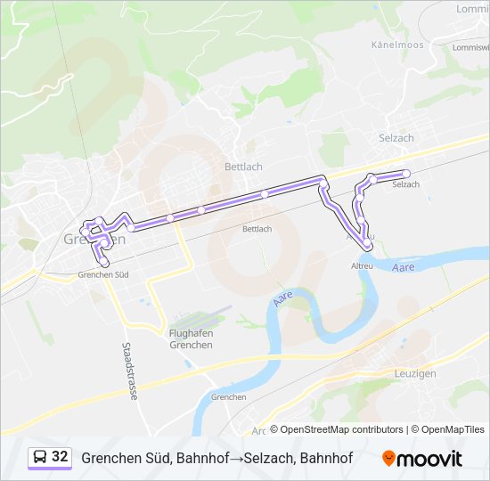 32 Bus Line Map