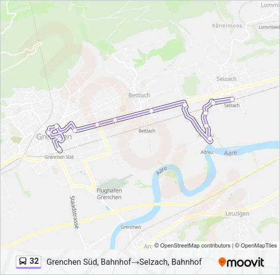 32 Bus Line Map