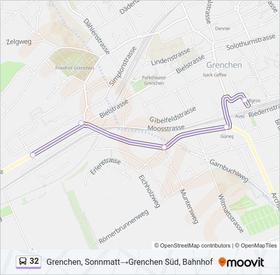 32 Bus Line Map