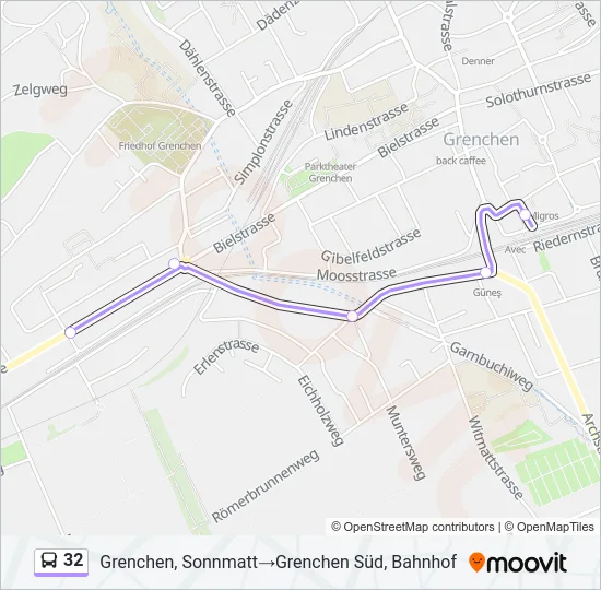 32 Bus Line Map