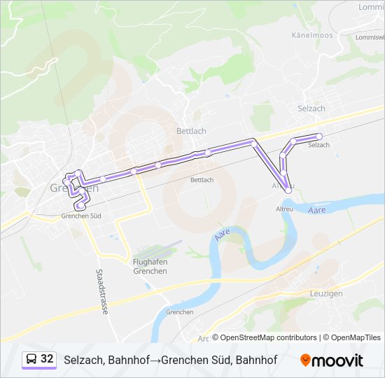 32 Bus Line Map