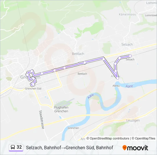 32 Bus Line Map