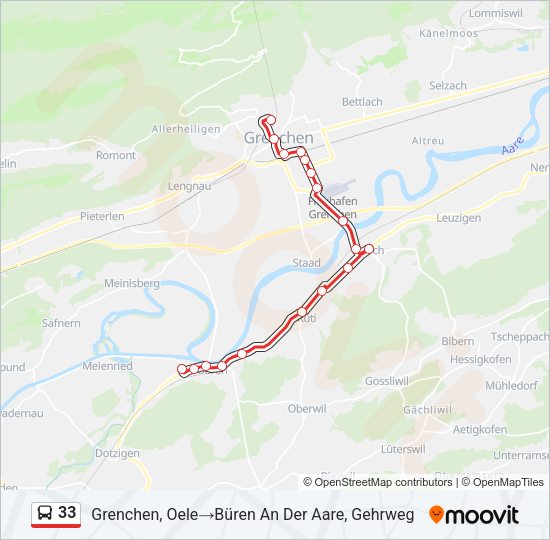 33 Bus Line Map