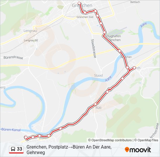 33 Bus Line Map