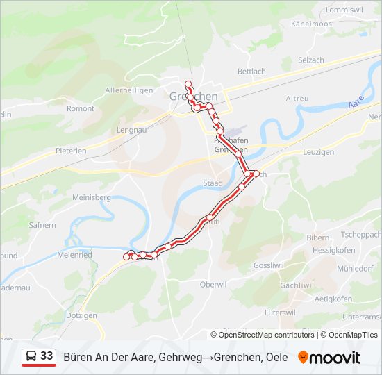 33 Bus Line Map