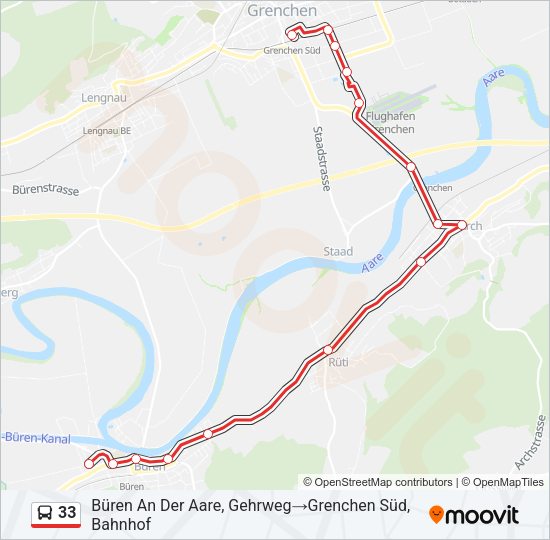 33 Bus Line Map
