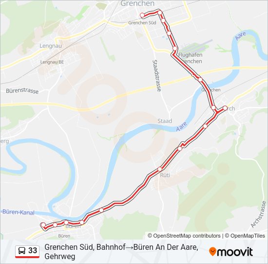 33 Bus Line Map