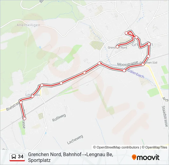 34 Bus Line Map
