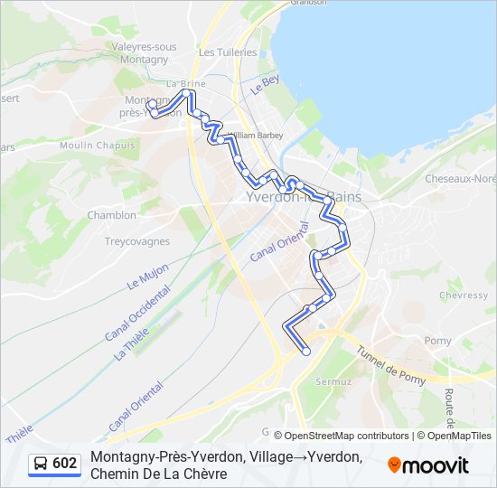 602 Bus Line Map