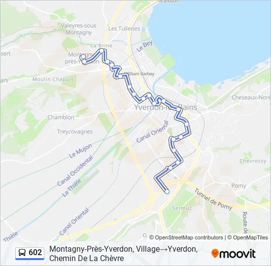 602 Bus Line Map