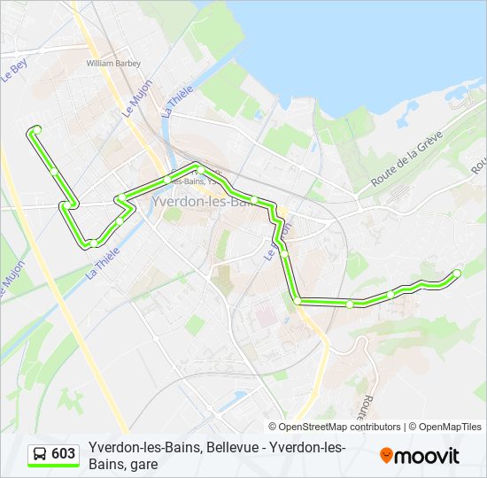 603 bus Line Map