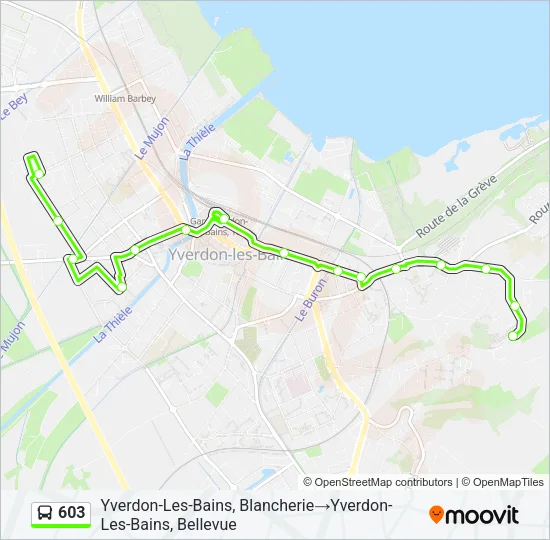 603 Bus Line Map
