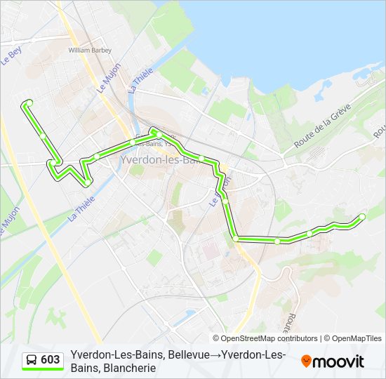 603 Bus Line Map