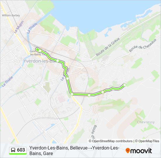 603 Bus Line Map