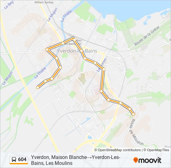 604 bus Line Map