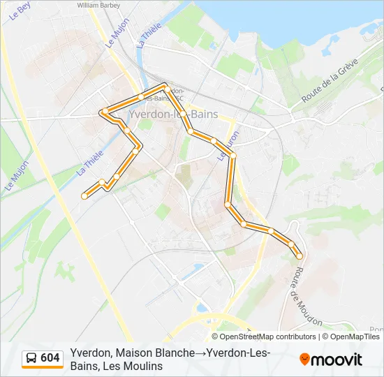 604 Bus Line Map