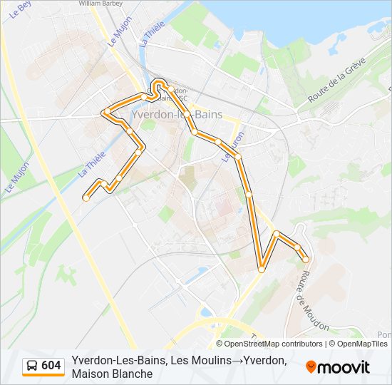 604 Bus Line Map