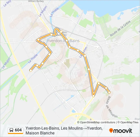 604 Bus Line Map