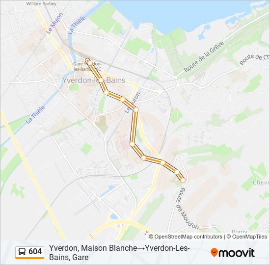 604 Bus Line Map
