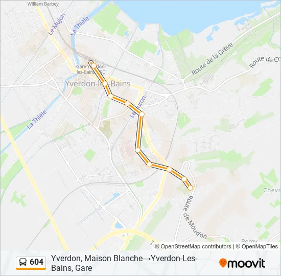 604 Bus Line Map