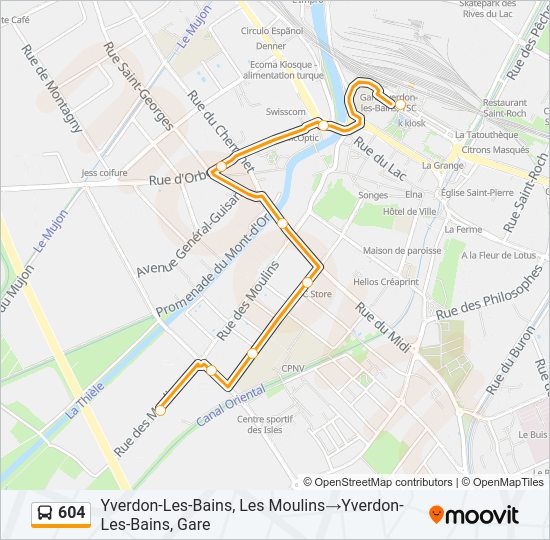 604 Bus Line Map