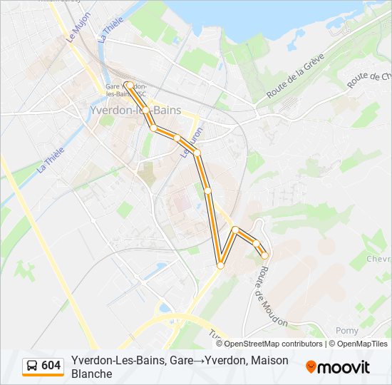 604 Bus Line Map
