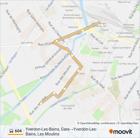 604 Bus Line Map