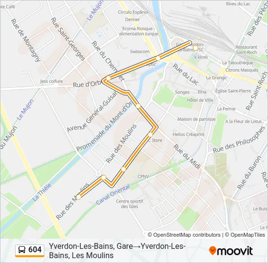 604 Bus Line Map
