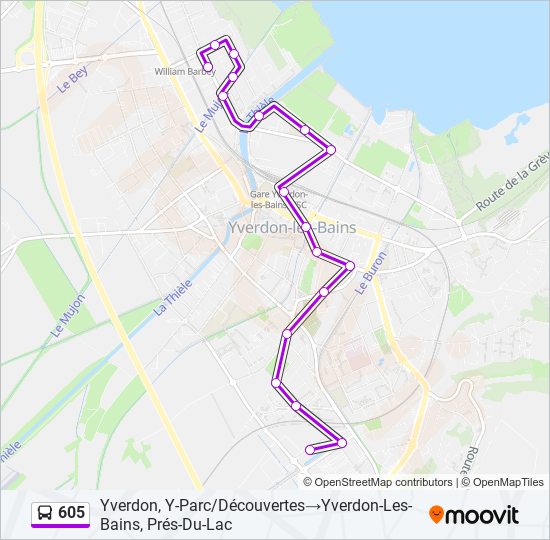 605 Bus Line Map