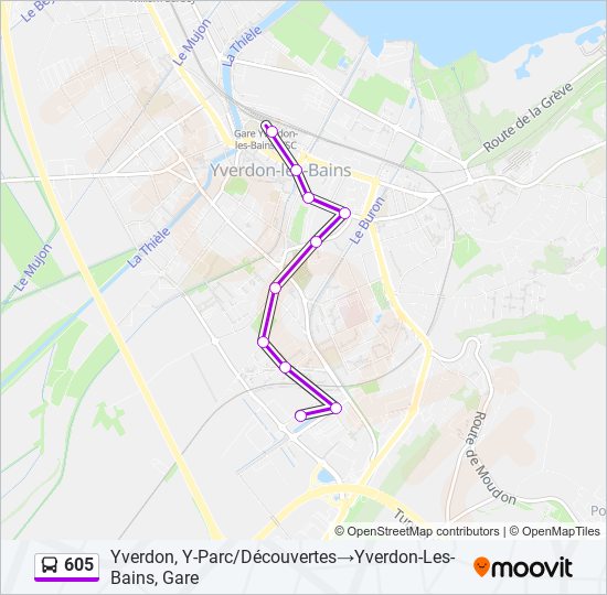605 Bus Line Map