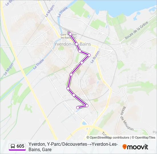 605 Bus Line Map