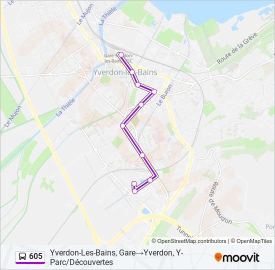 605 Bus Line Map
