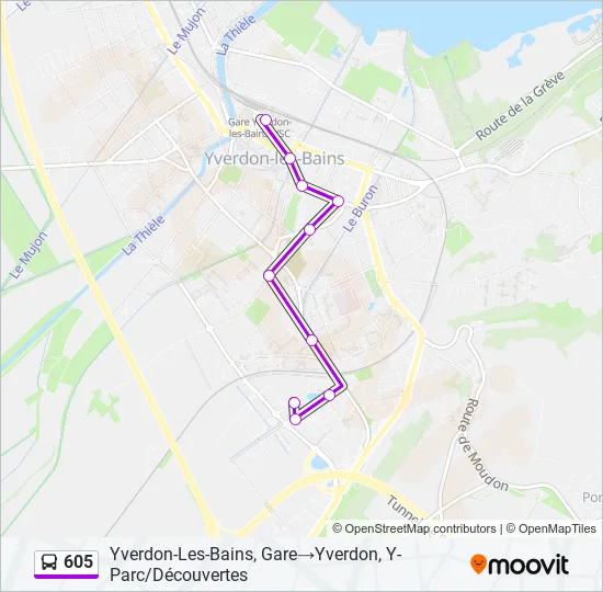 605 Bus Line Map