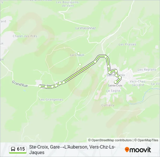615 Bus Line Map