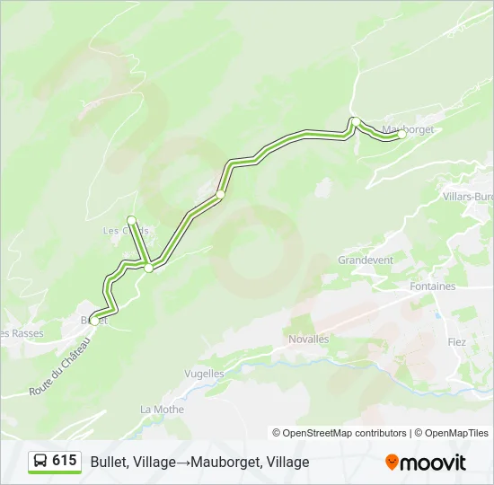 615 Bus Line Map