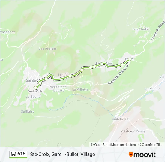 615 Bus Line Map