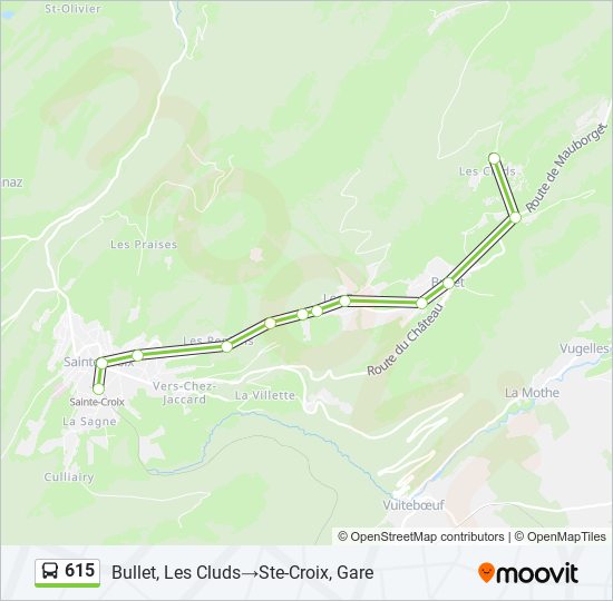 615 bus Line Map