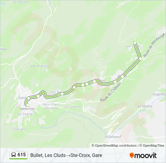 615 Bus Line Map