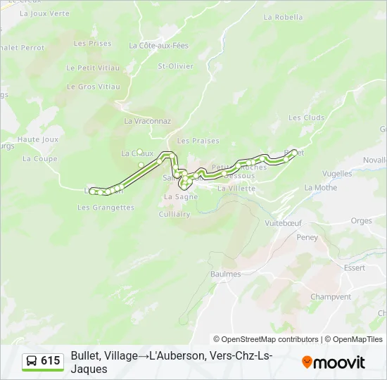 615 Bus Line Map